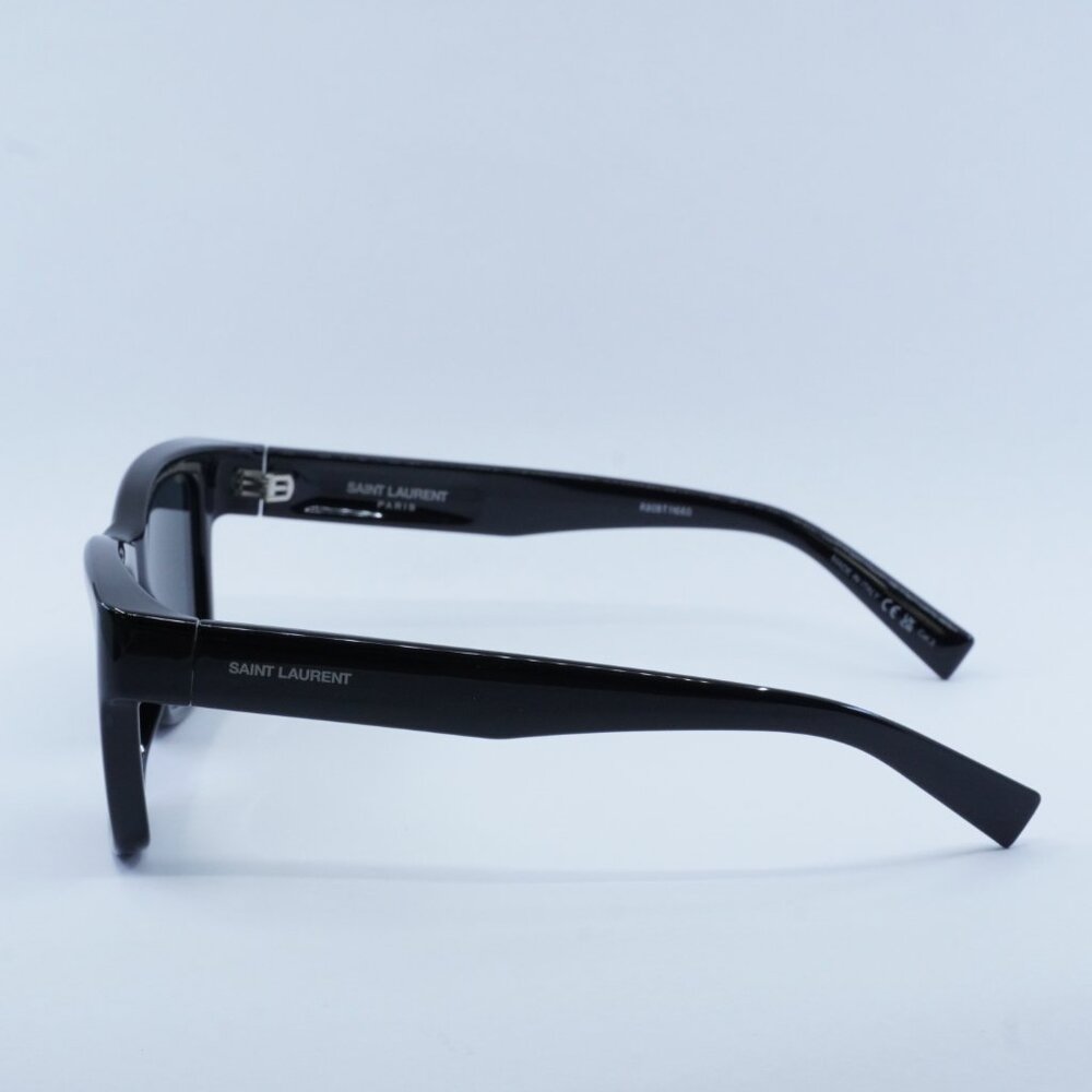 Saint Laurent SL674 001 Sunglasses Black Square Frame, Black Lenses - Picture 5 of 12